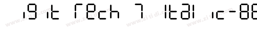 Digit Tech 7 Italic字体转换